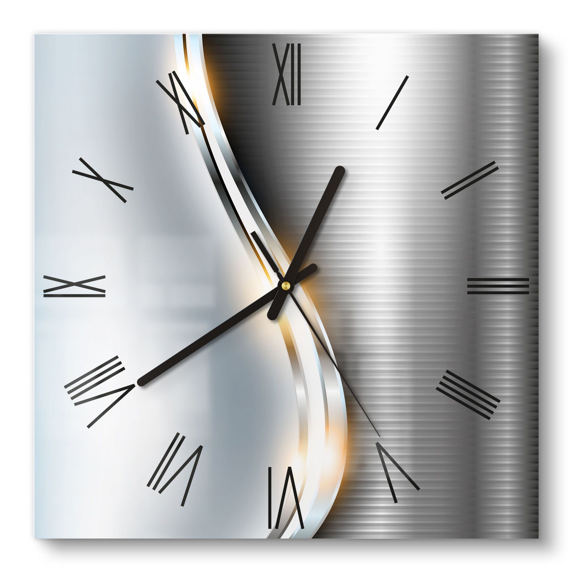 DEQORI Wanduhr 'Elegantes Vektordesign' (Glas Glasuhr günstig online kaufen