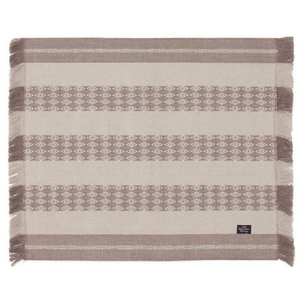 Lexington Tischdecke LEXINGTON Platzdecke Gestreifter Jacquard Bio Baumwolle (40x50cm)