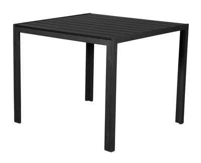 ebuy24 Gartentisch Noma Gartentisch 90 x 90 cm, schwarz und schwarz.