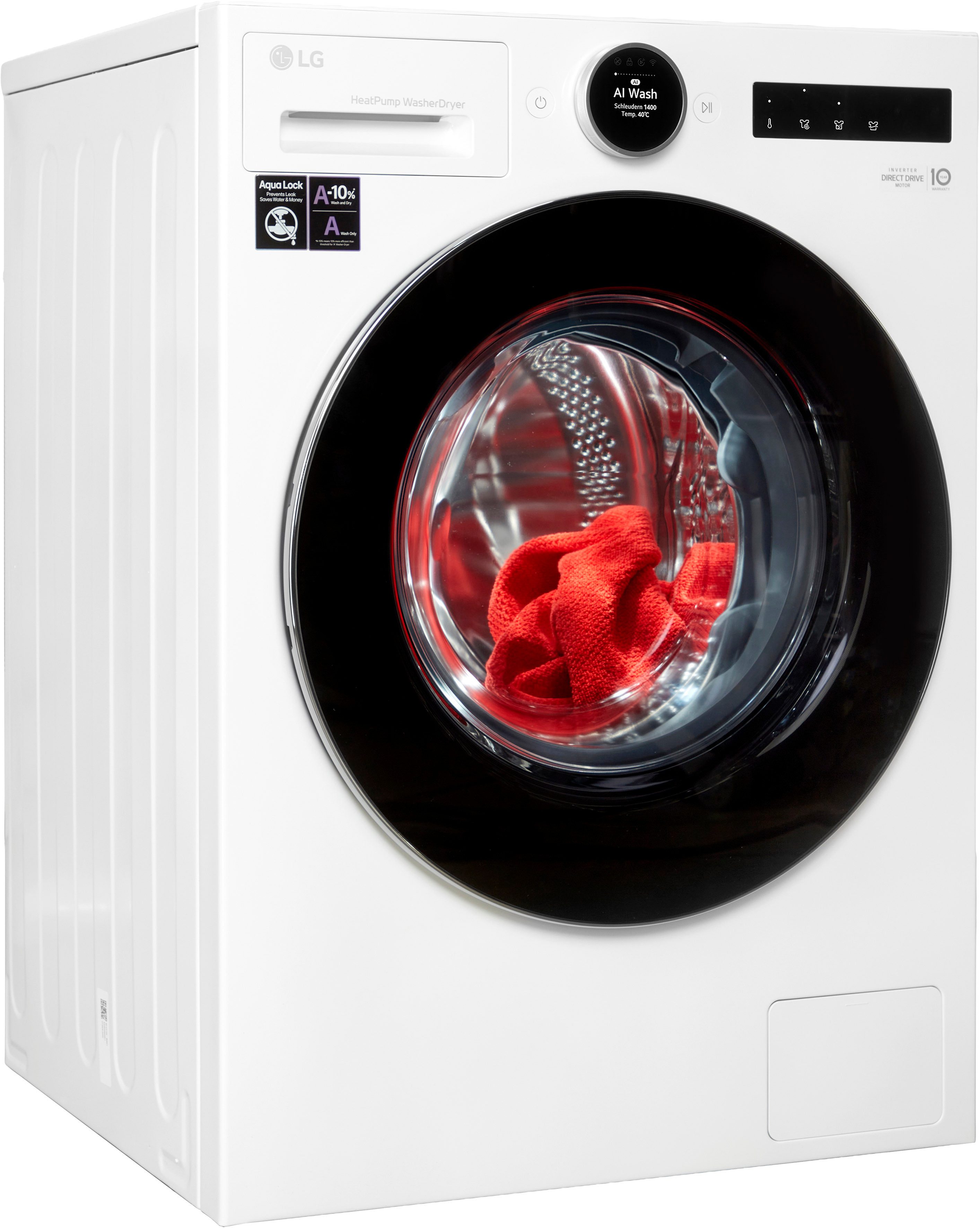 LG Waschtrockner X-Serie HPWD096C, 9 kg, 6 kg, 1400 U/min, Energieklasse A, AI Wash&Dry, ThinQ-App inkl. Programm-Download