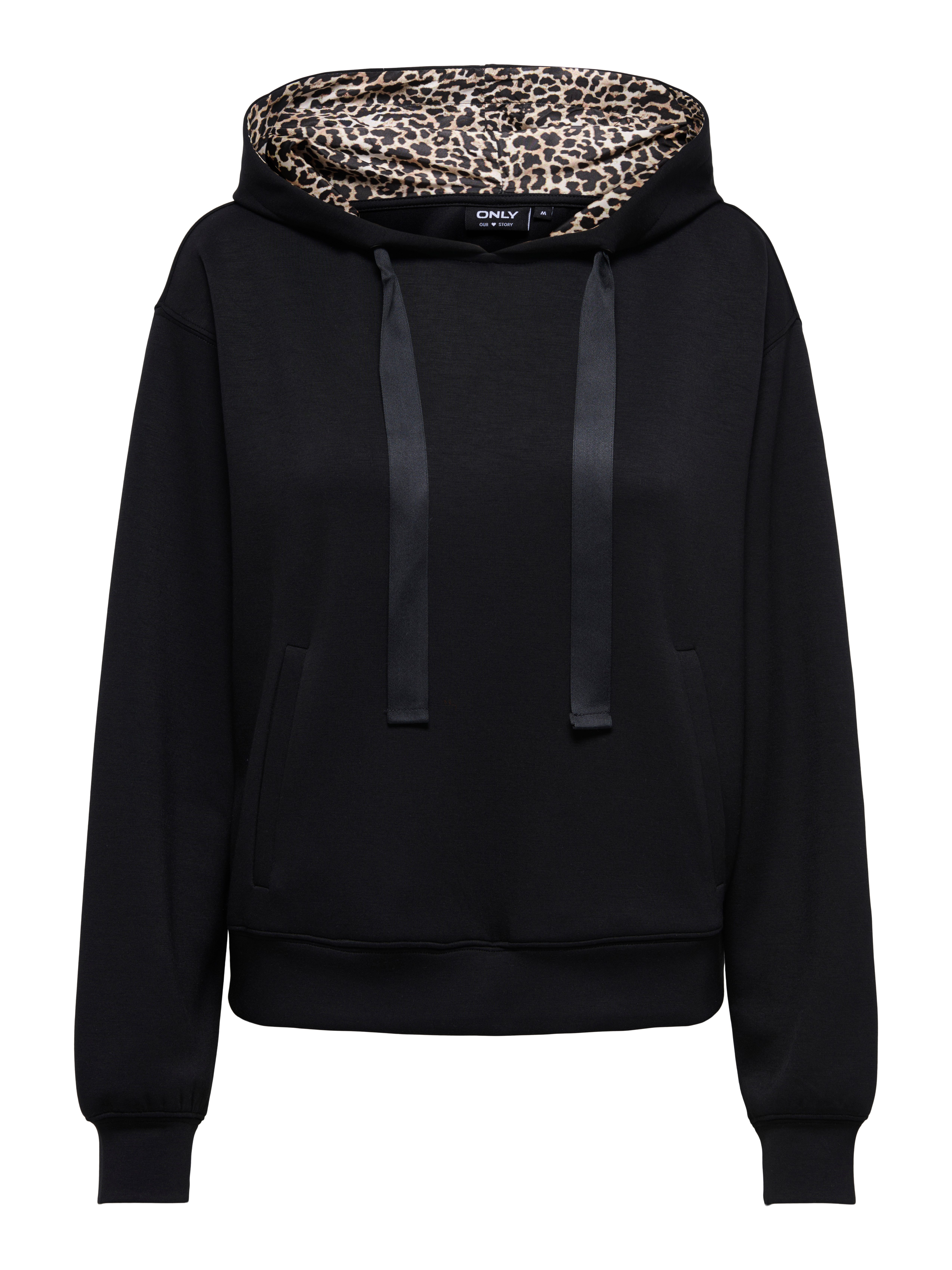 Kapuzensweatshirt ONLALINA LIFE LEO DETAIL HOOD BOX SWT