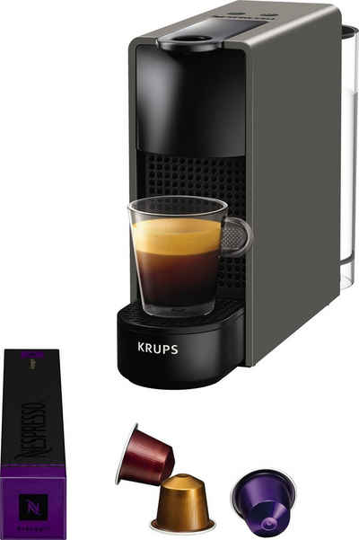 Nespresso Kapselmaschine XN110B Essenza Mini, Wassertankkapazität: 0,6 Liter, Pumpendruck: 19 Bar, Energiesparmodus, inkl. Willkommenspaket mit 14 Kapseln