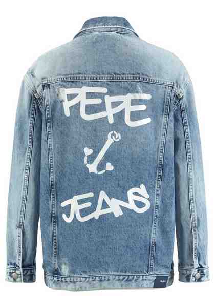 Pepe Jeans Jeansjacke »SKYLAR«, mit großem Rückenprint