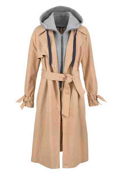 TOMMY JEANS Trenchcoat, mit abnehmbarer Sweatkapuze
