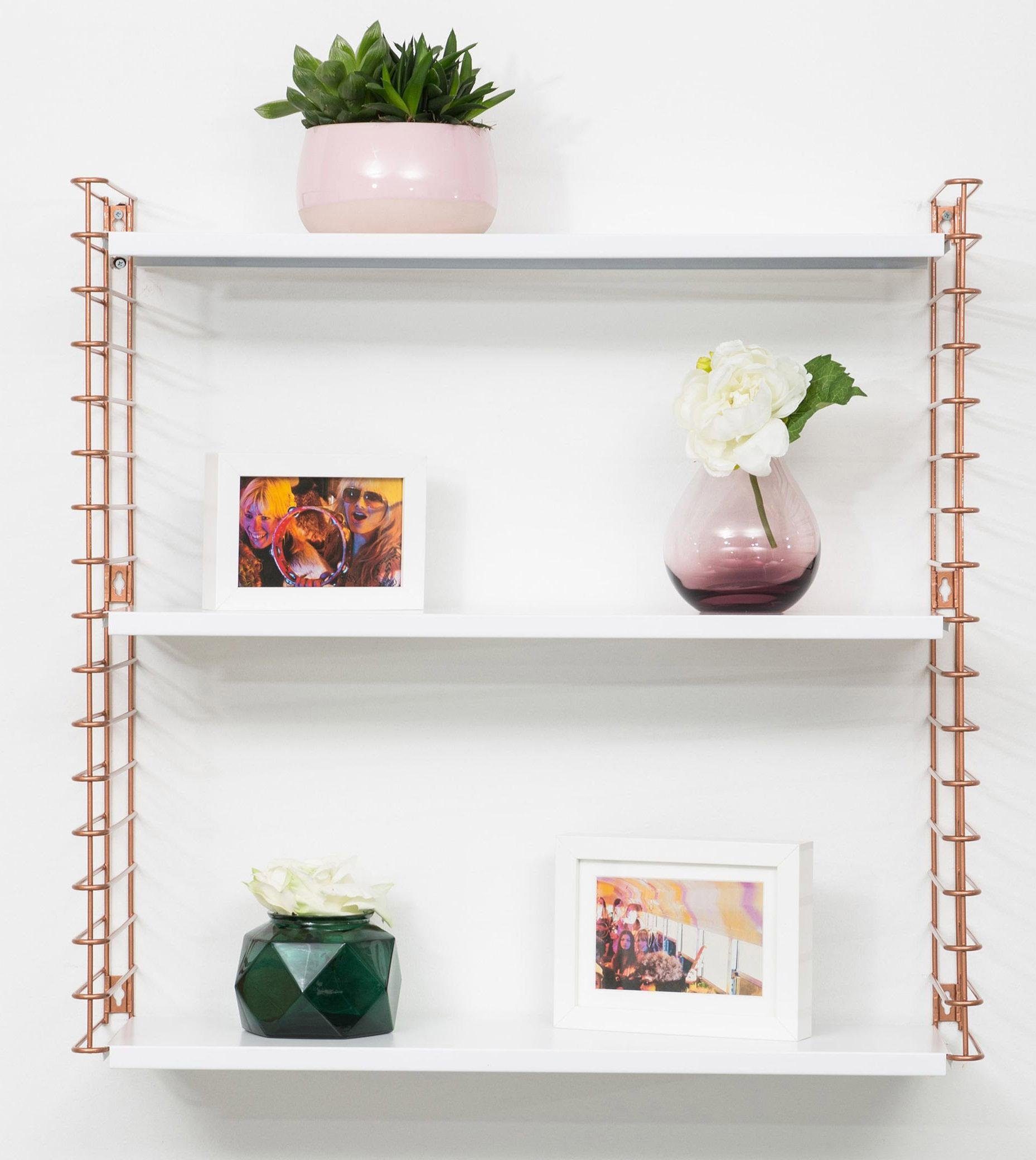 Metaltex Wandregal Tomado, Seitengitter kupferfarben