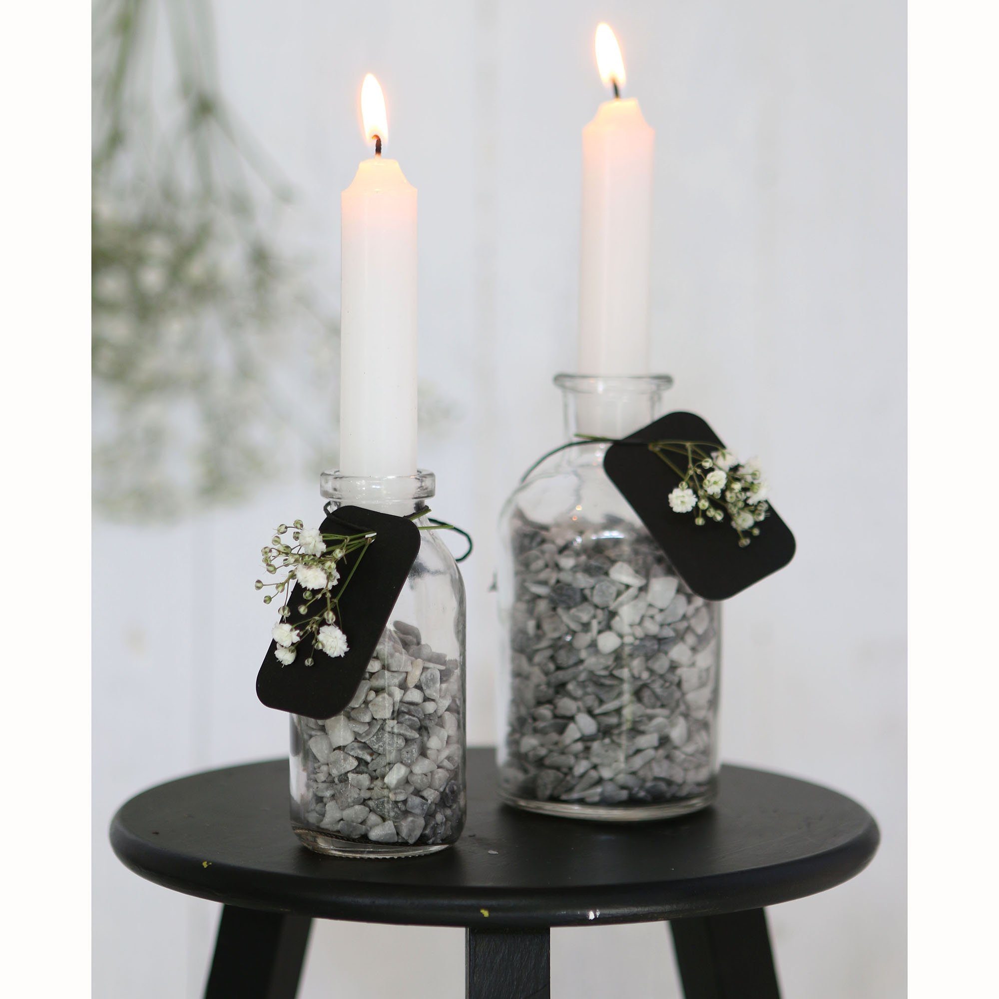 Annastore Spitzkerze 7-tlg. Set Kerzen H 11 cm - Stabkerzen für Flaschen und Vasen