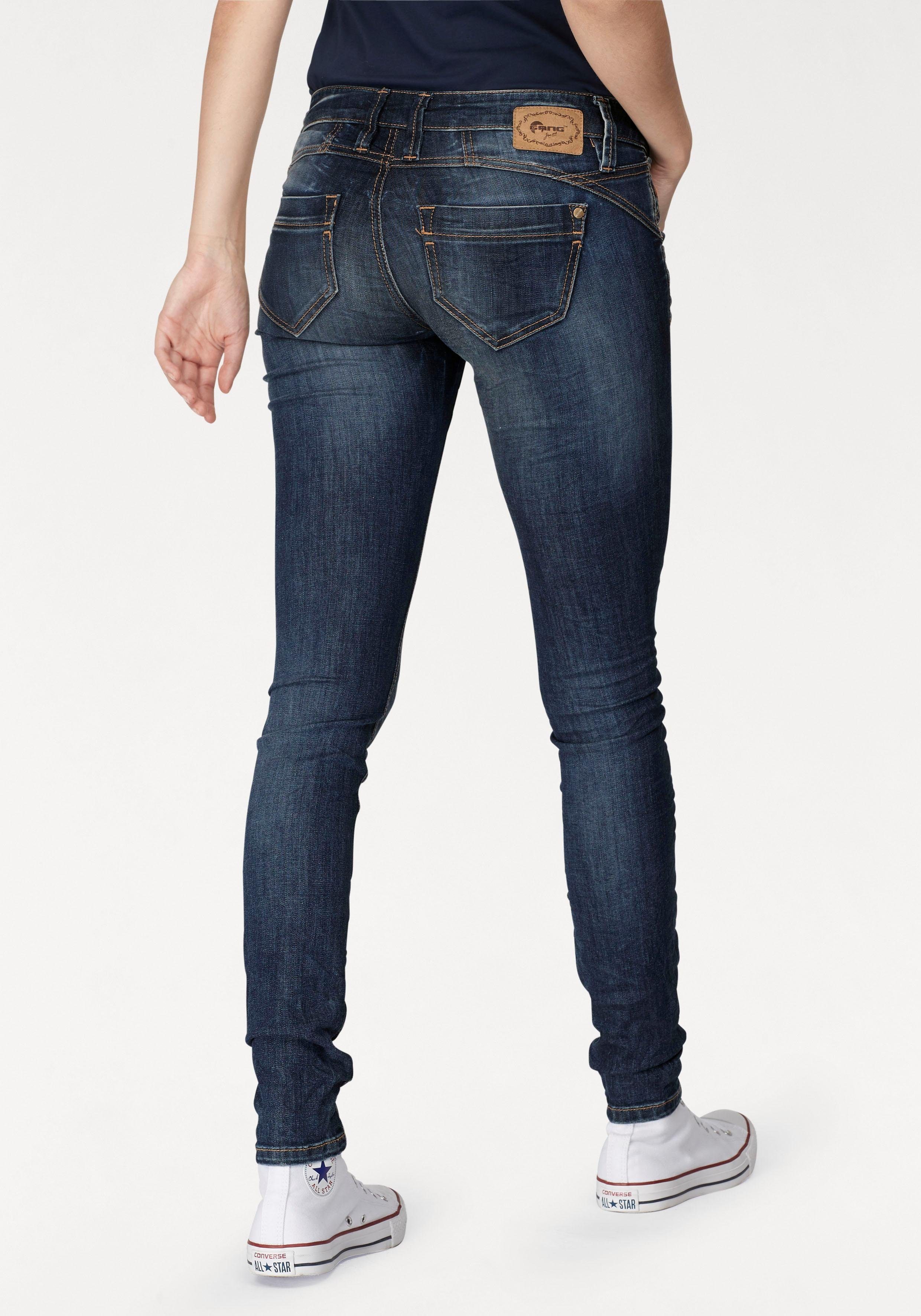 GANG Skinny-fit-Jeans »94NENA« in Crash Optik