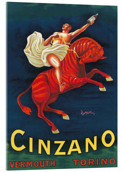 Posterlounge Acrylglasbild Leonetto Cappiello, Cinzano Vermouth Torino, Bar Vintage Malerei