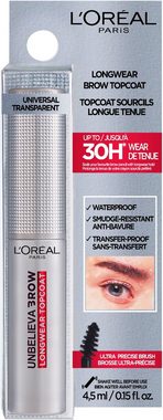 L'ORÉAL PARIS Augenbrauen-Kosmetika Unbelieva’Brow Longwear Topcoat, mit präziser Mascara-Bürste, langanhaltend, Augen-Make-Up