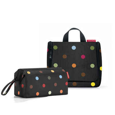 REISENTHEL® Kulturbeutel, Set toiletbag Kulturtasche und travelcosmetic dots Punkte