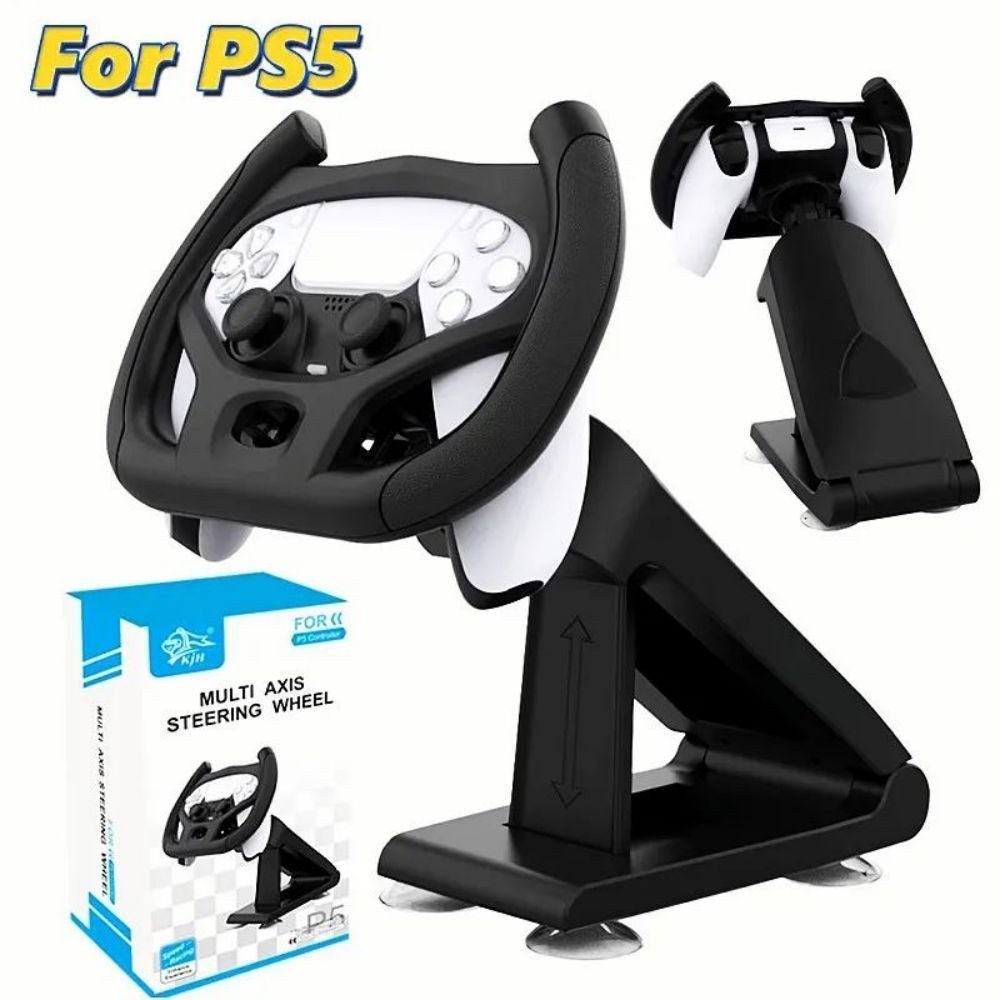 AURIVION Lenkradhalter für Sony PS5 Controller für Rennspiele Controller (Set, 1 St., Gaming Lenkrad Halter mit Multi-Achsen Steuerung)