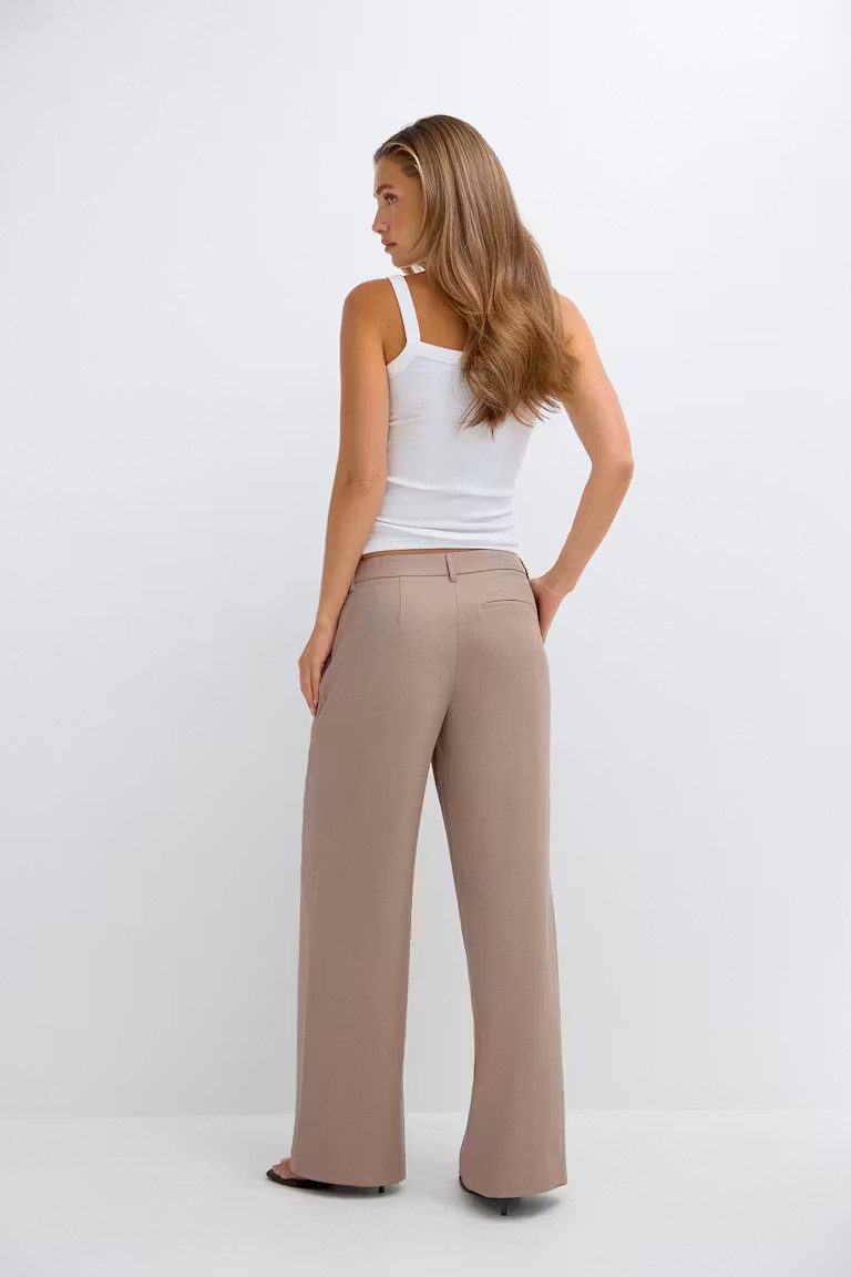 Gina Tricot Palazzohose Mid wide pleated trousers