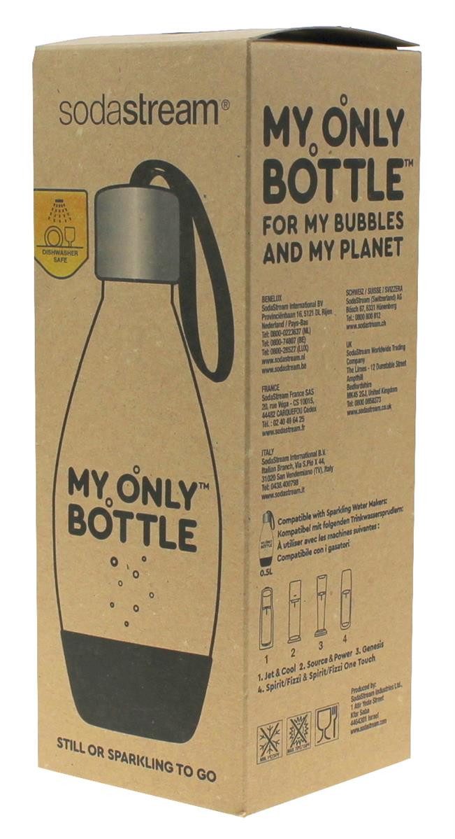 Wassersprudler Flasche Sodastream 1748162310 Kunststoffflasche schwarz 0,5 Liter "My only