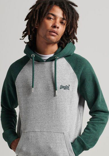 Superdry BASE LOGO Kapuzensweatshirt EMB VINTAGE