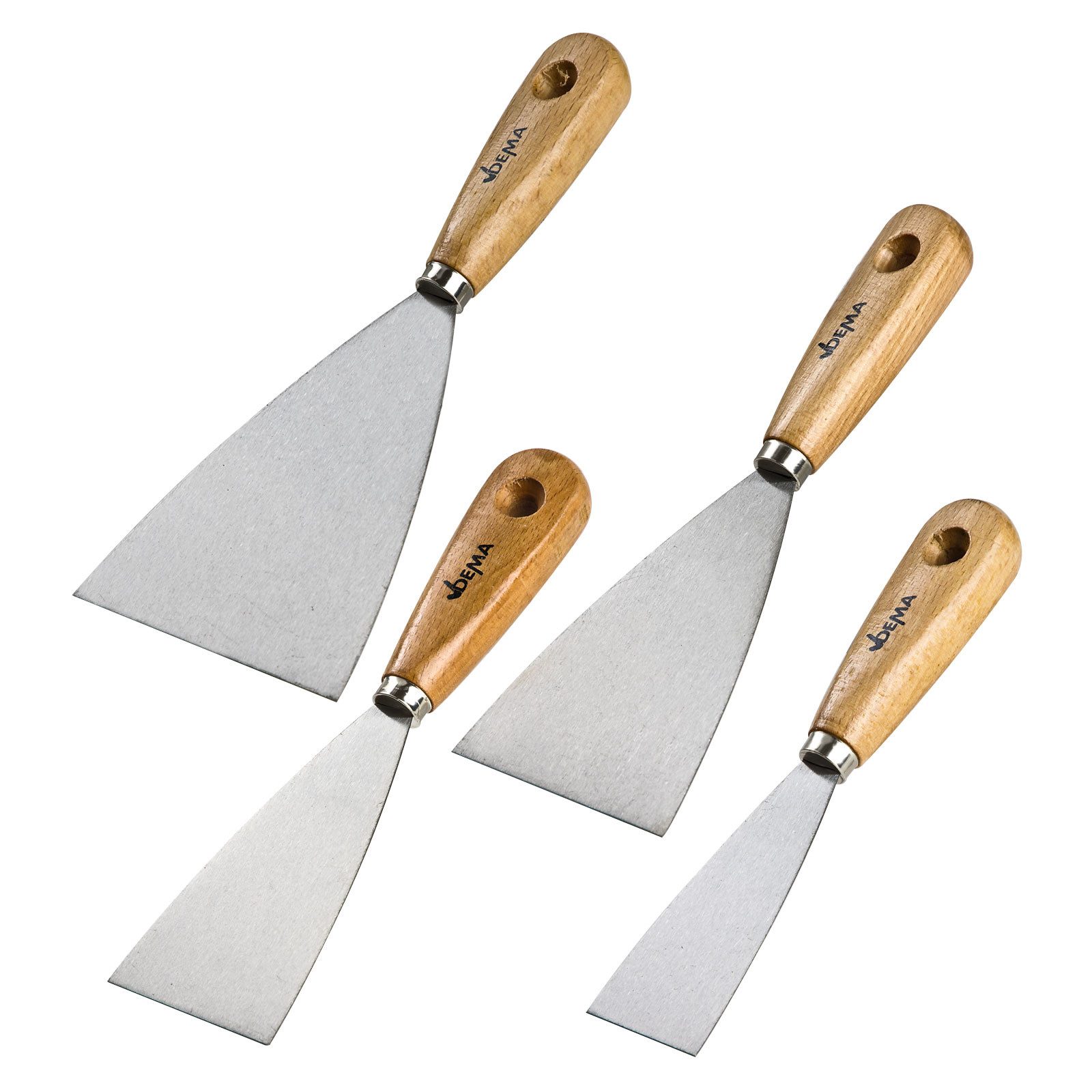 Malerspachtel Malerspachtel 4tlg. mit Holzgriff
