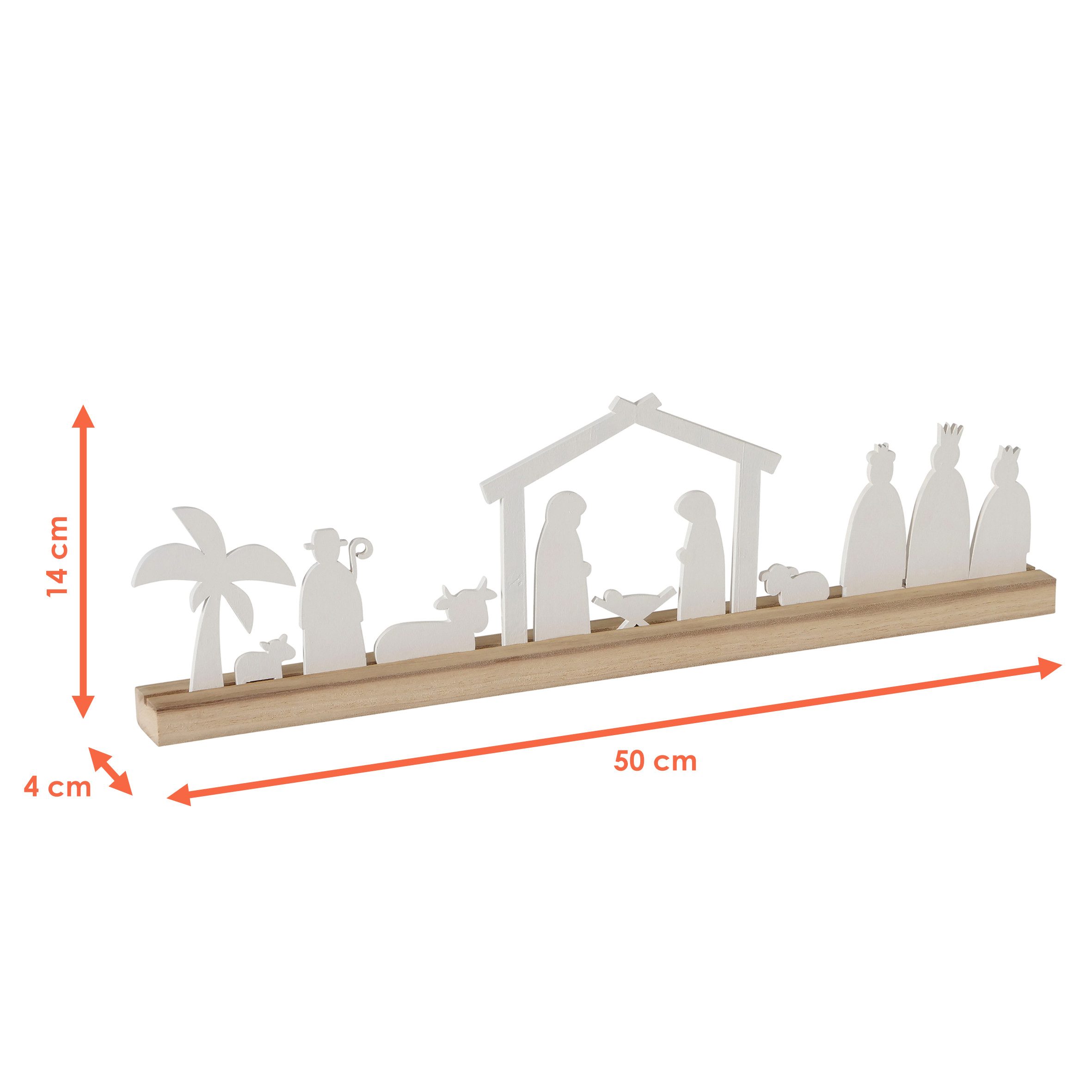 Spetebo Krippe Silhouette Weihnachtskrippe aus Holz (1-tlg), Deko Aufsteller für Weihnachten