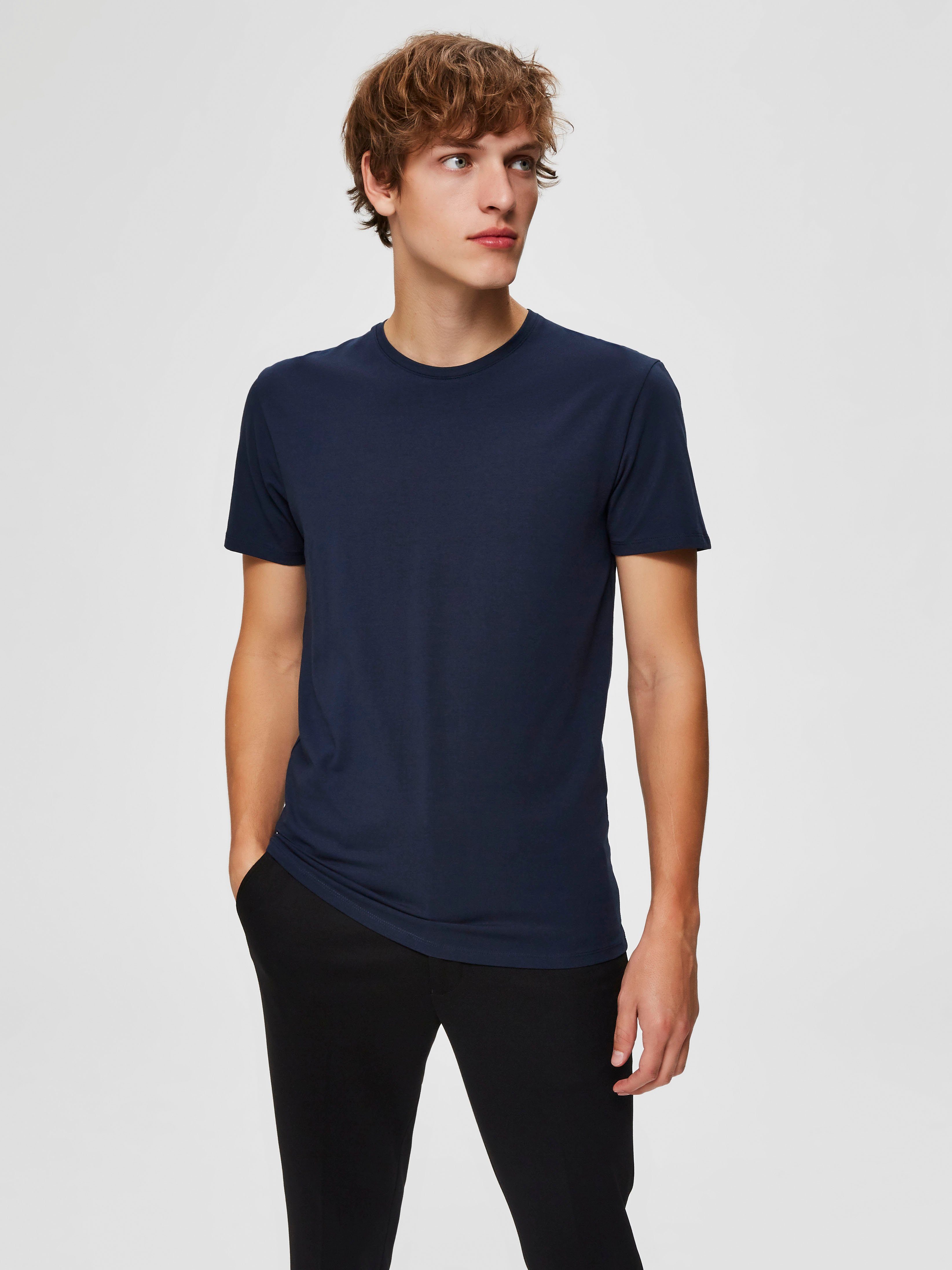 SELECTED HOMME Rundhalsshirt Basic T-Shirt günstig online kaufen