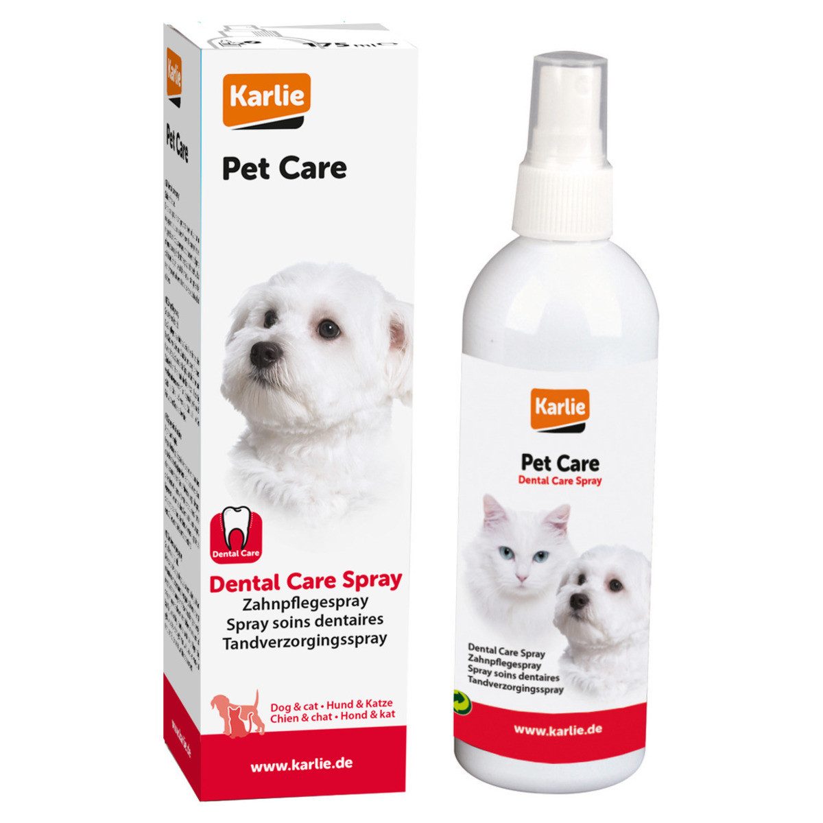 Karlie Tierzahnbürste Petcare Zahnpflegespray 175 ml, Hunde