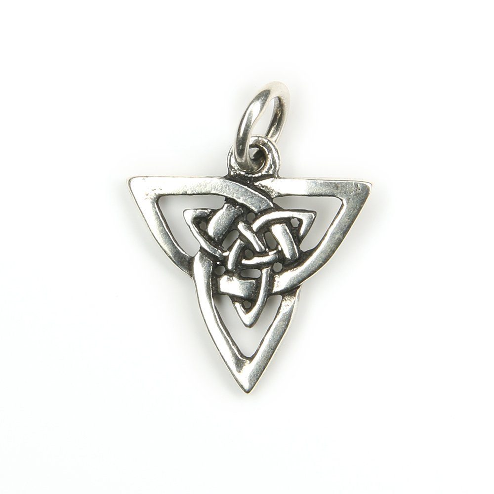 NKlaus Kettenanhänger Kettenanhänger Kelten Knoten Dreieck 1,8cm Silber, 925 Sterling Silber Silberschmuck für Damen
