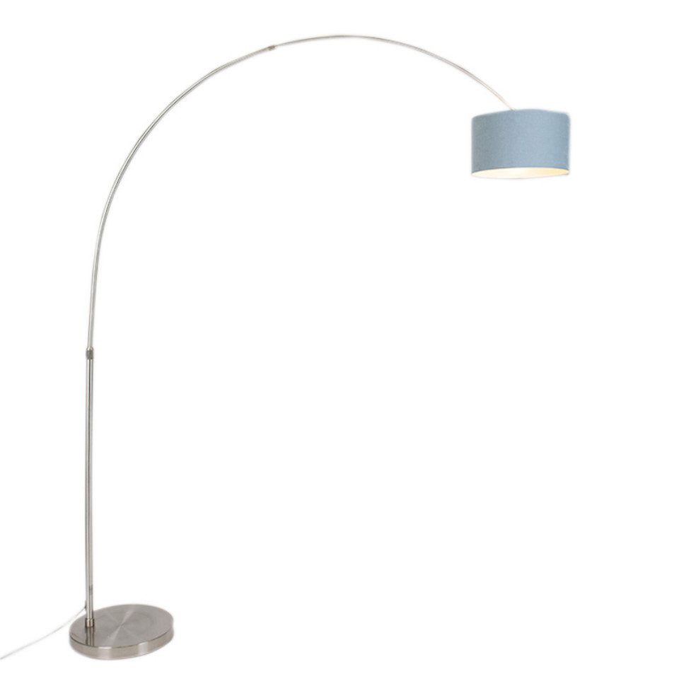 Qazqa Stehlampe Satin, ohne Leuchtmittel, E27, günstig online kaufen