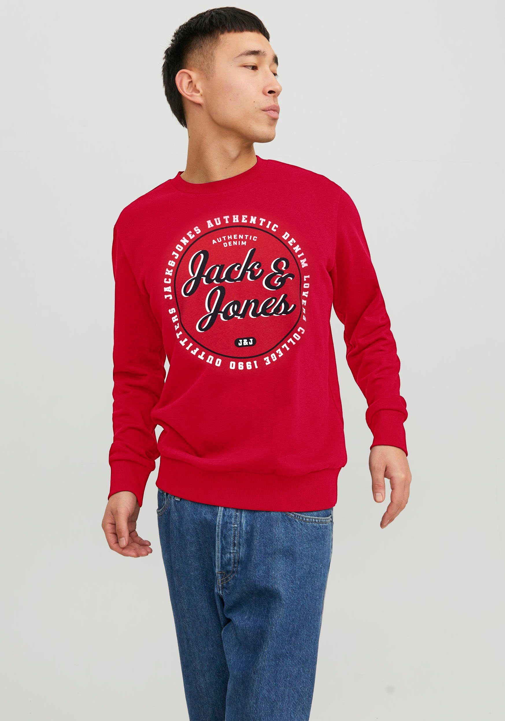 Jack & Jones Sweatshirt JJ JJANDY SWEAT CREW NECK red