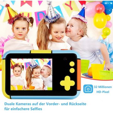 Kind Ja Kameras für Kinder, Spielzeugkamera,2,4 Zoll, Spielzeug, 32 Megapixel Kinderkamera (Wiederaufladbare Front- und Rückkamera für Ihre Kinder)