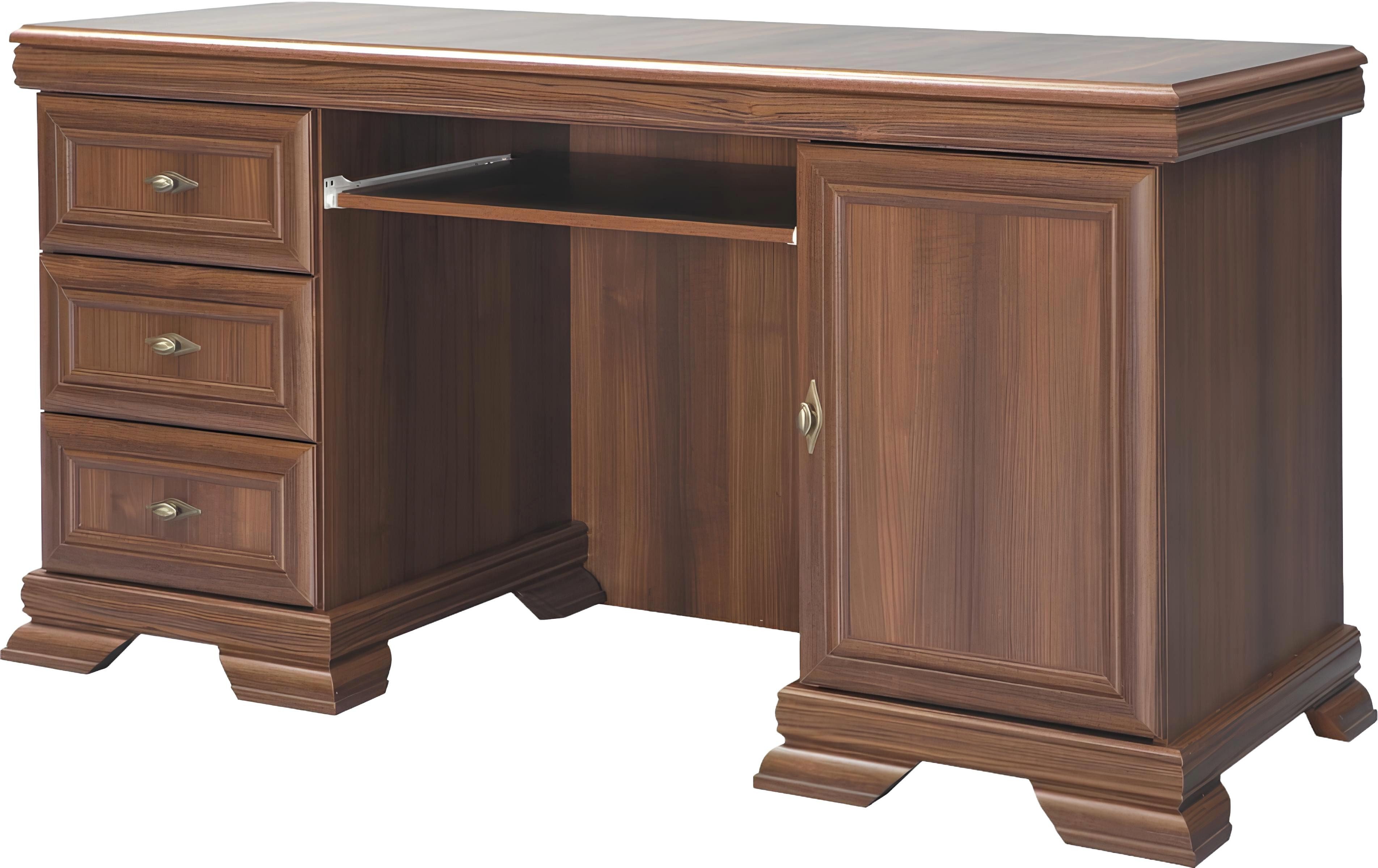 Xlmoebel Schreibtisch Massivholz handgefertigt klassisches Büromöbel für Zuhause (1-St., Schreibtisch), Hergestellt in Europa