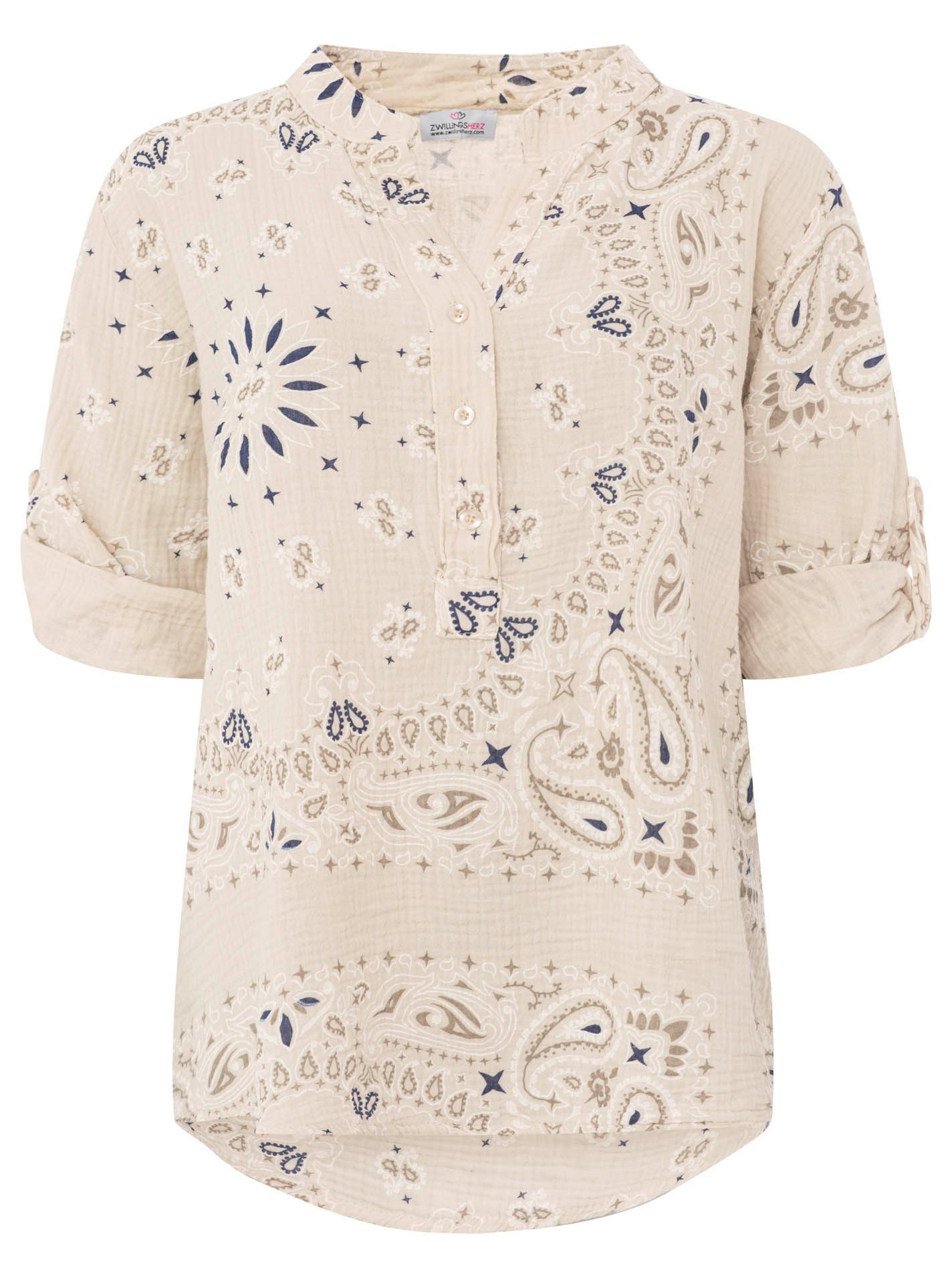 Kurzarmbluse "Paisley Dreams"