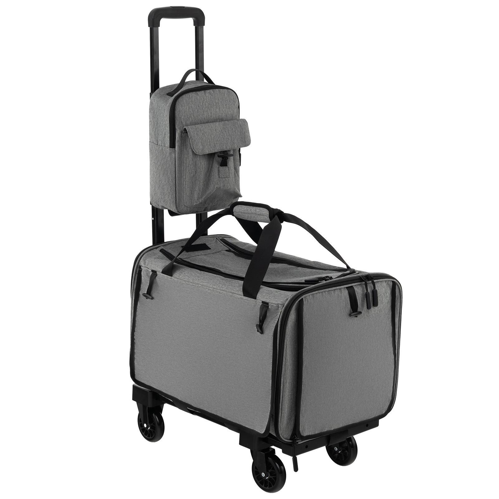 KOMFOTTEU Tiertransportbox Haustiertrolley bis 100,00 kg, auf Rädern, bis zu 100kg