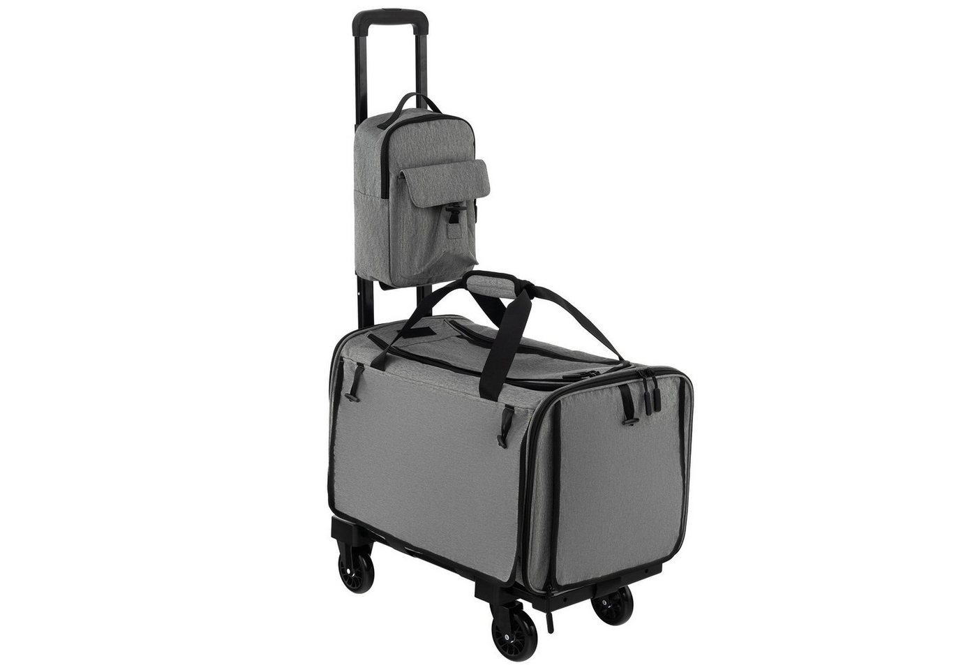KOMFOTTEU Tiertransportbox Haustiertrolley bis 100,00 kg, auf Rädern, bis zu 100kg