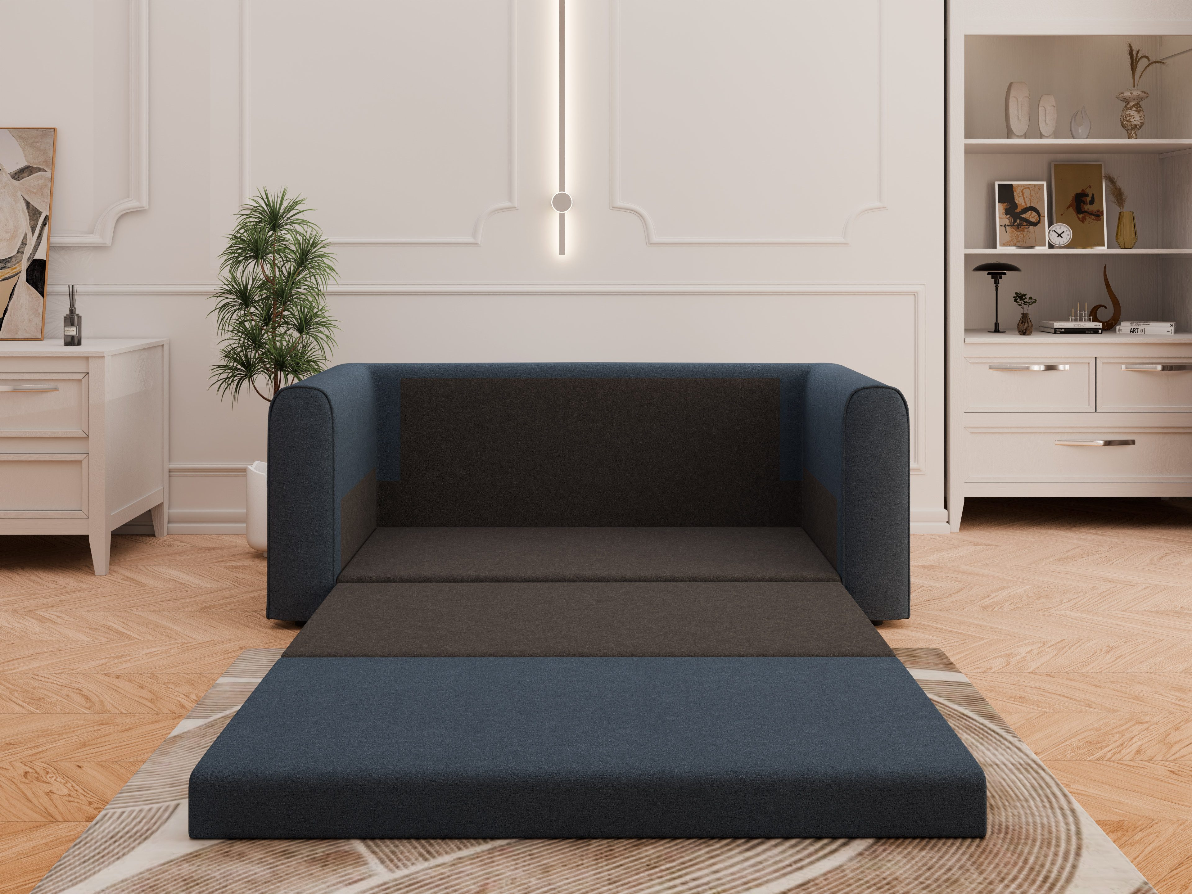Homesy Schlafsofa Arelis – Moderne 2-Sitzer Sofa mit Bettfunktion, Bestseller, Platzsparendes Sofa mit Gästebettfunktion