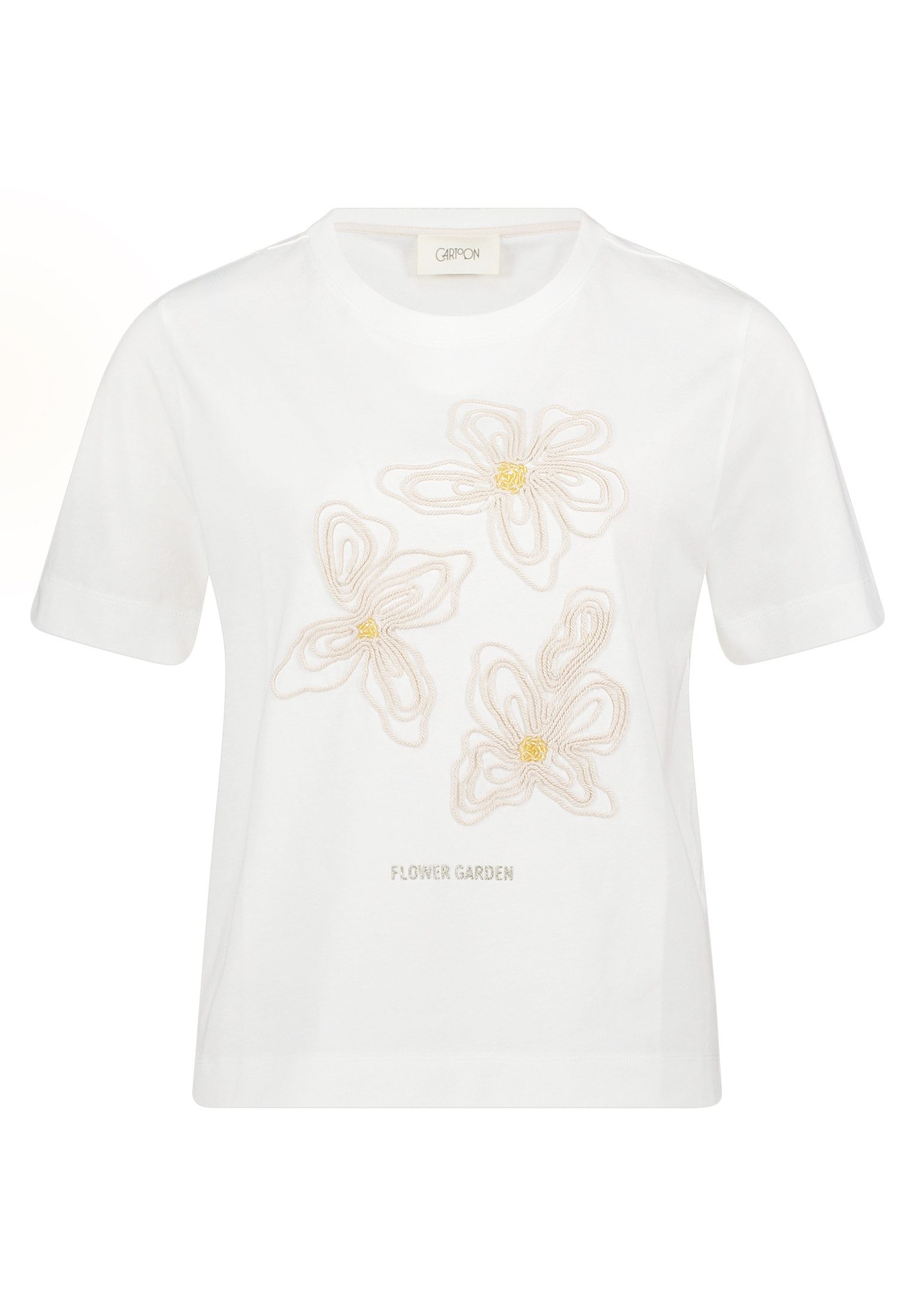 Cartoon Kurzarmshirt Damen mit Rundhalsausschnitt (1-tlg)