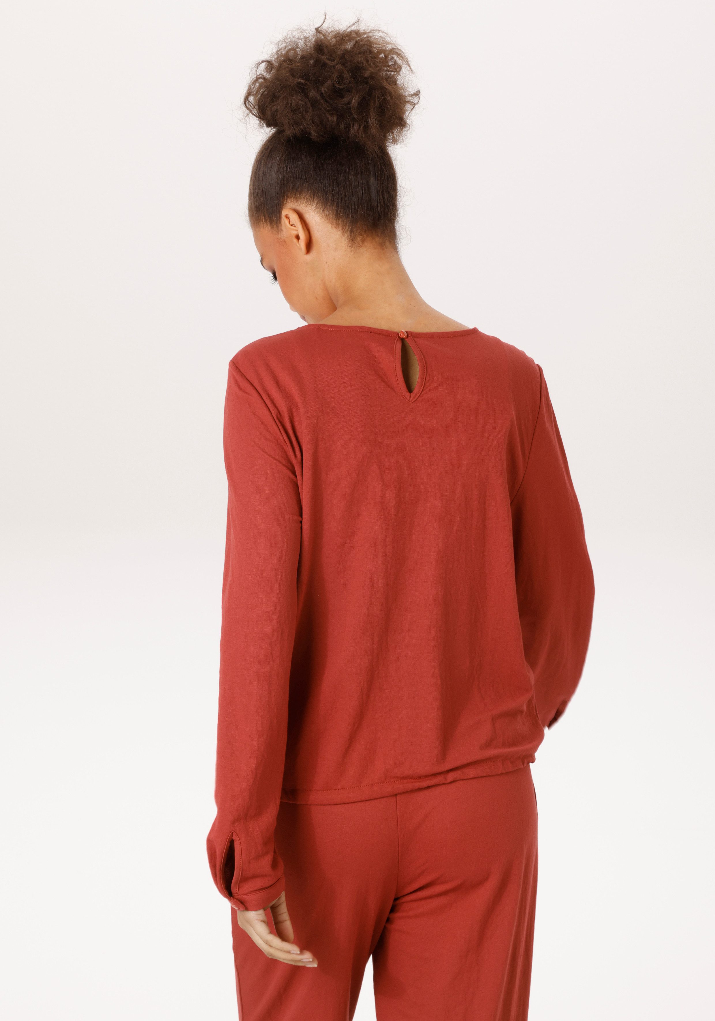 Aniston CASUAL Langarmshirt in weicher Pique-Qualität