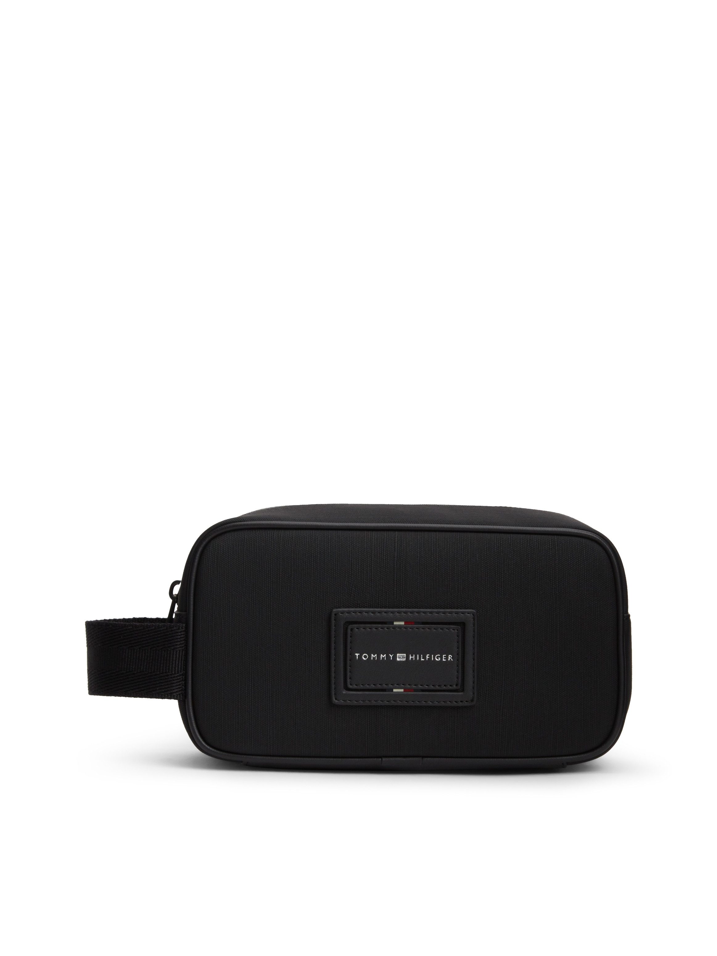 Tommy Hilfiger Kulturbeutel TH FOUNDATION WASHBAG, Unisex Kulturbeutel, Minibag, Waschbeutel mit Logoschriftzug