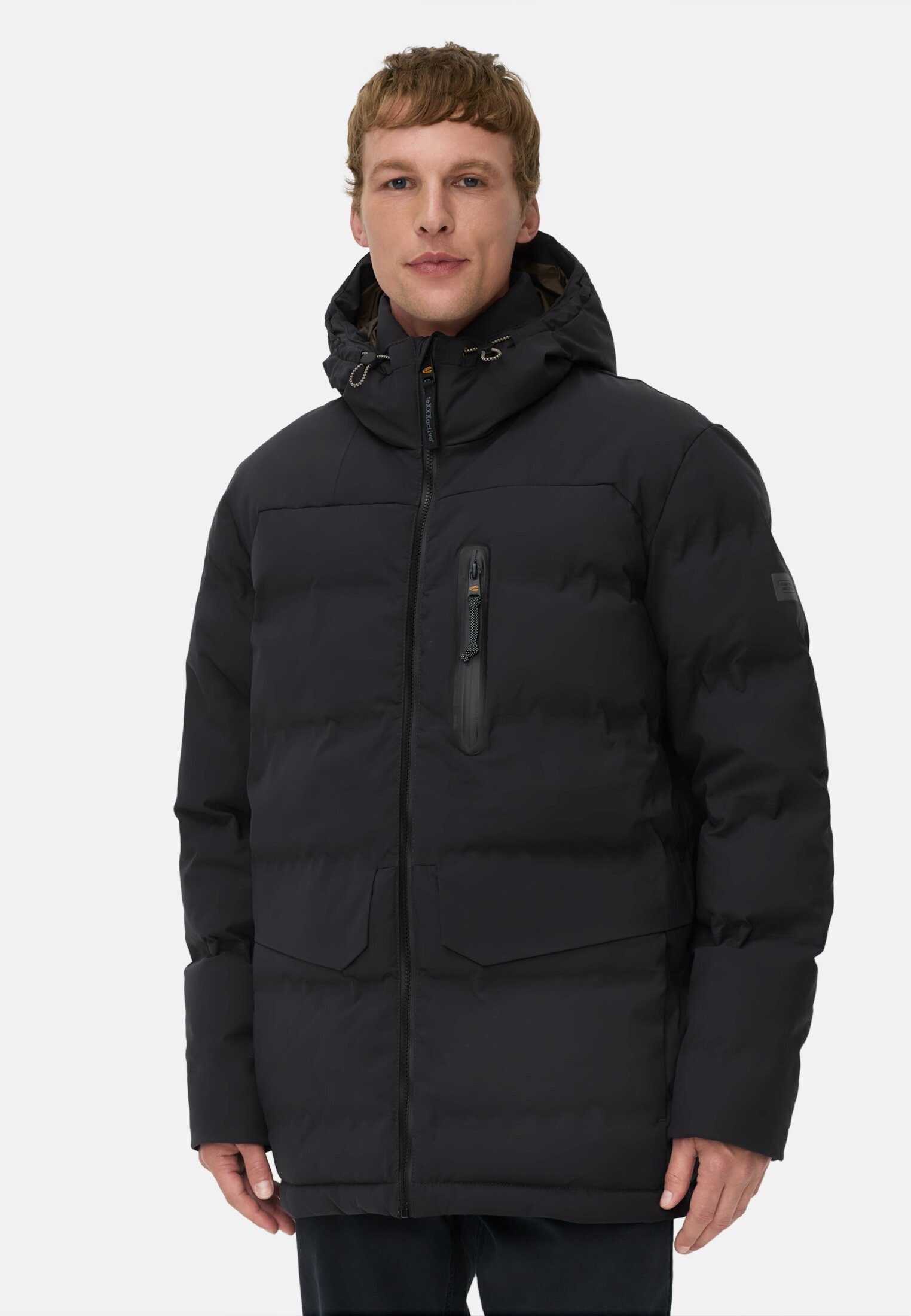 camel active Funktionsjacke mit verstellbarem Saum und Kapuze Langarm Kapuz günstig online kaufen