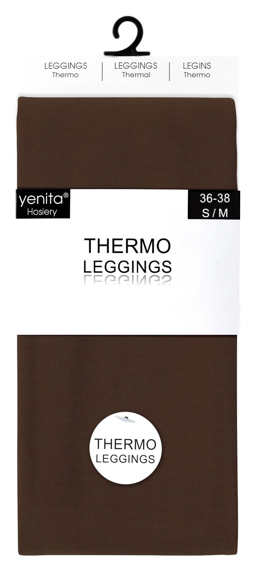 Yenita® mit braun Innenfleece Thermoleggings weichem (2-tlg)