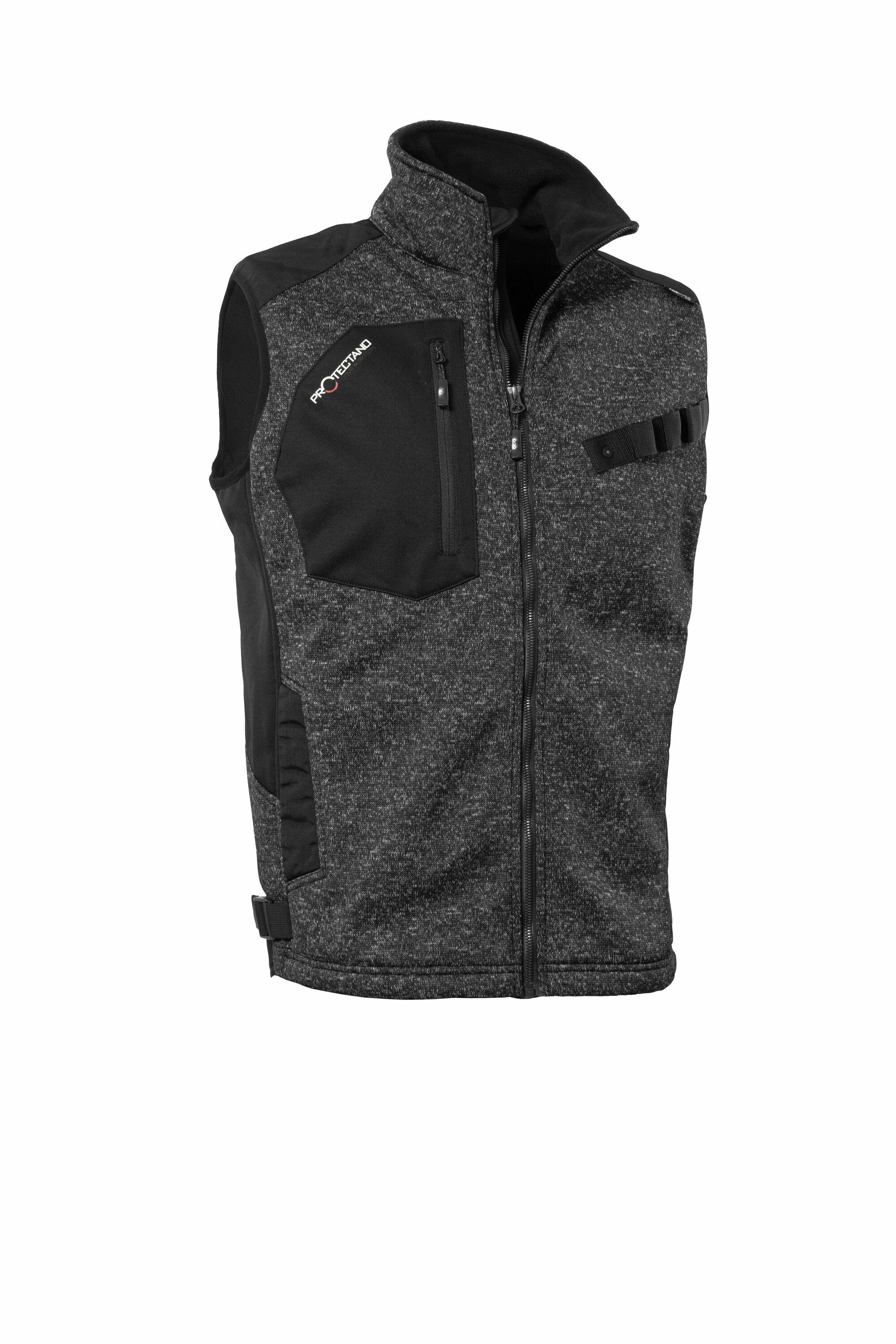QUALITEX HIGH QUALITY WORKWEAR Arbeitsweste mehrfarbige Fleeceweste aus faserverstätktem Mischgewebe (1-tlg) Übergangs-Strickfleece-Weste - Softshell & Cordura