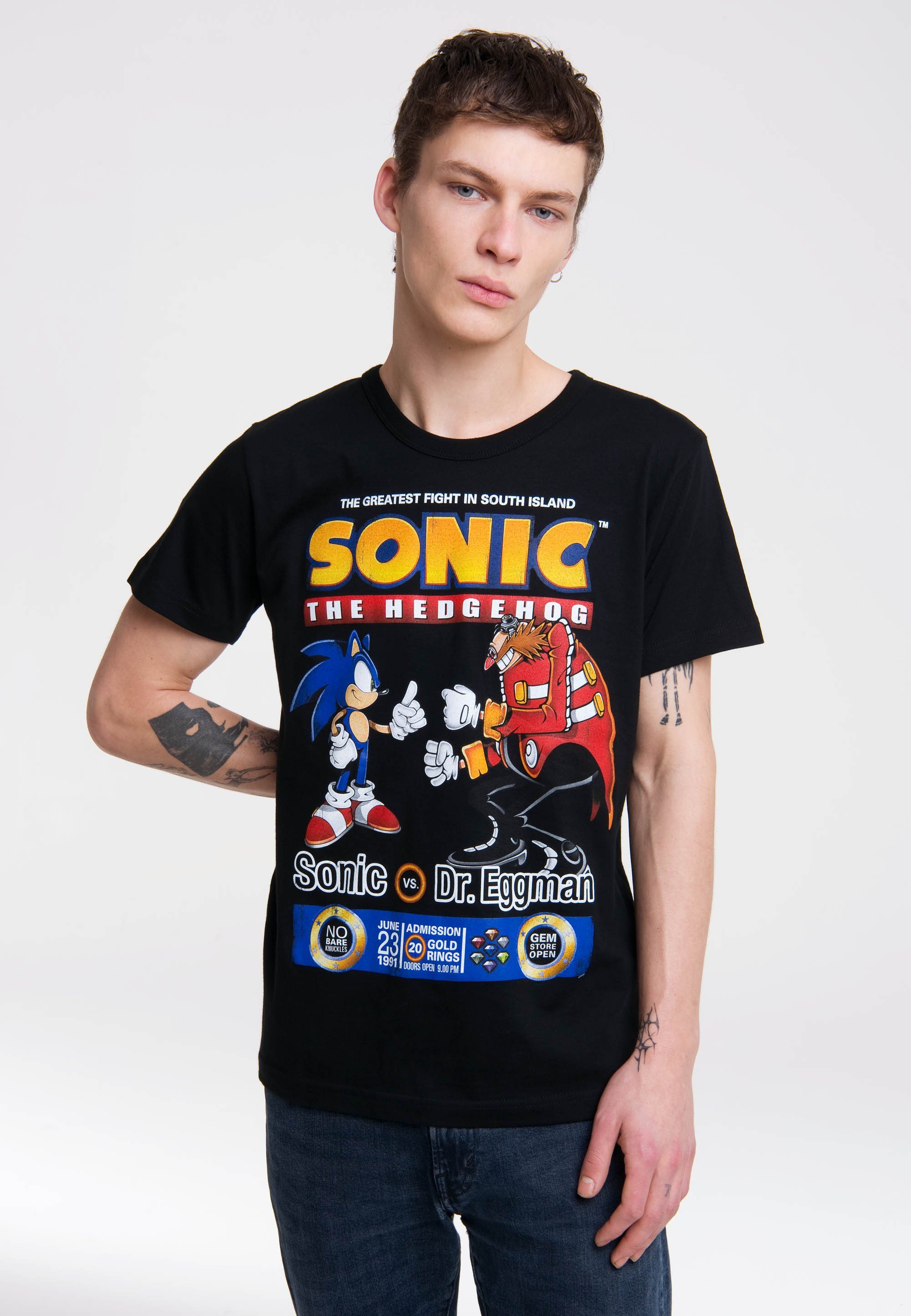 LOGOSHIRT T-Shirt Sonic mit lizenzierten Originaldesign