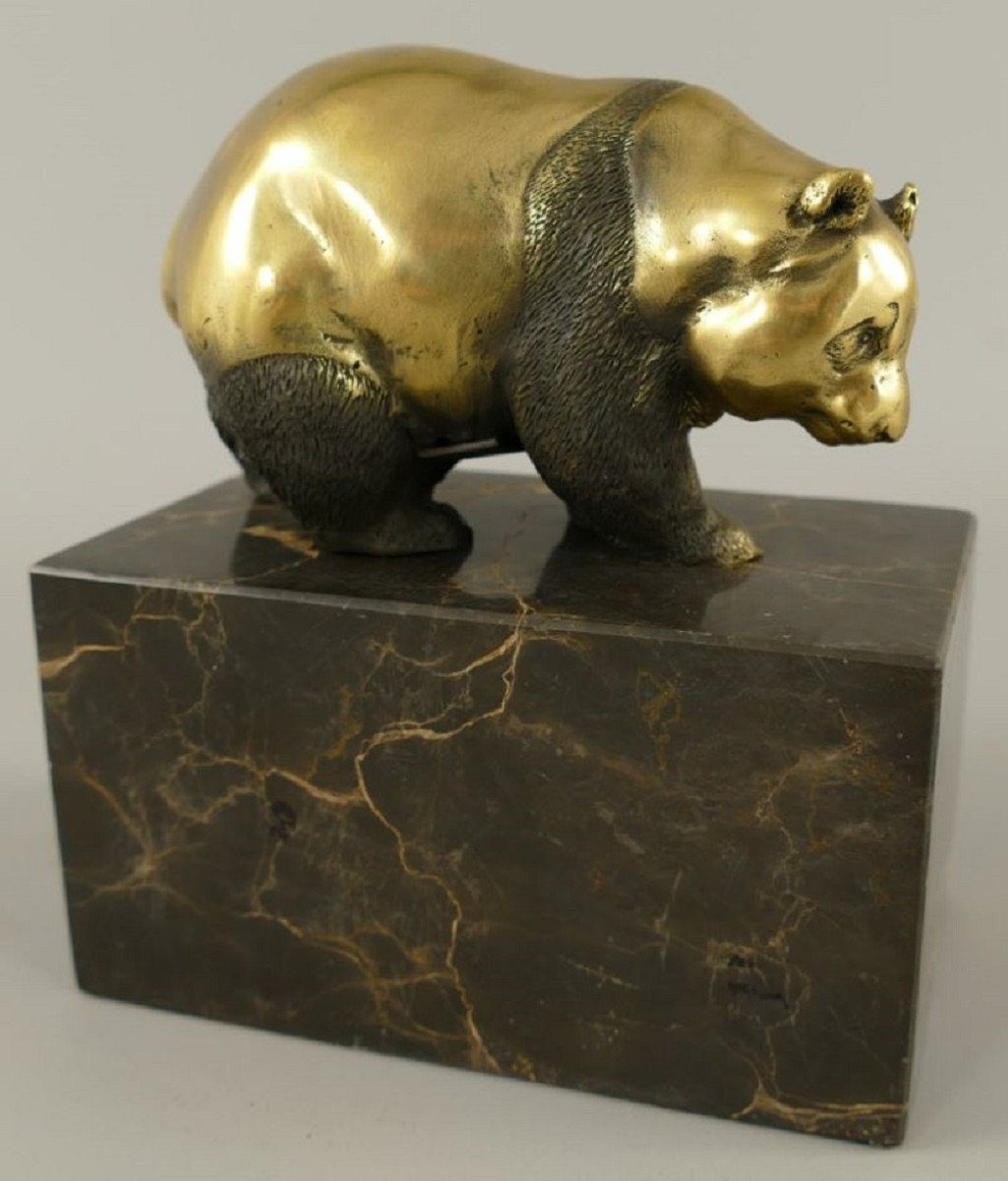 Casa - 15 x Dekofigur Padrino - Bronzefigur 7 Skulptur Deko Accessoires Panda x cm Bär Bronze - / Schreibtisch H. 13 Gold Dekofigur Schwarz
