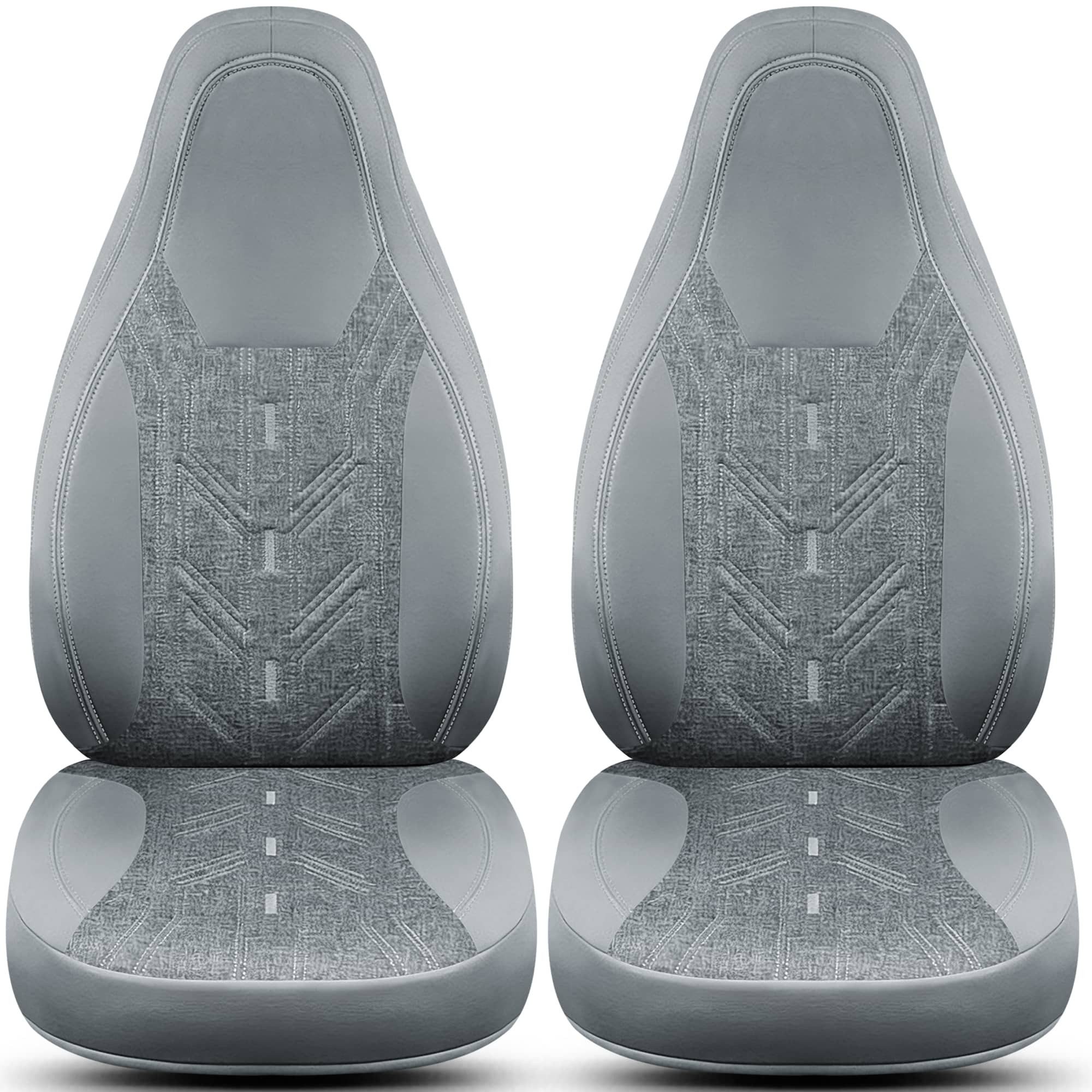 BREMER SITZBEZÜGE Autositzbezug für für Knaus BOXDRIVE / XL (BC8), Set, 2-tlg., Schonbezüge Sitzbezüge Fahrer und Beifahrer, in Grau