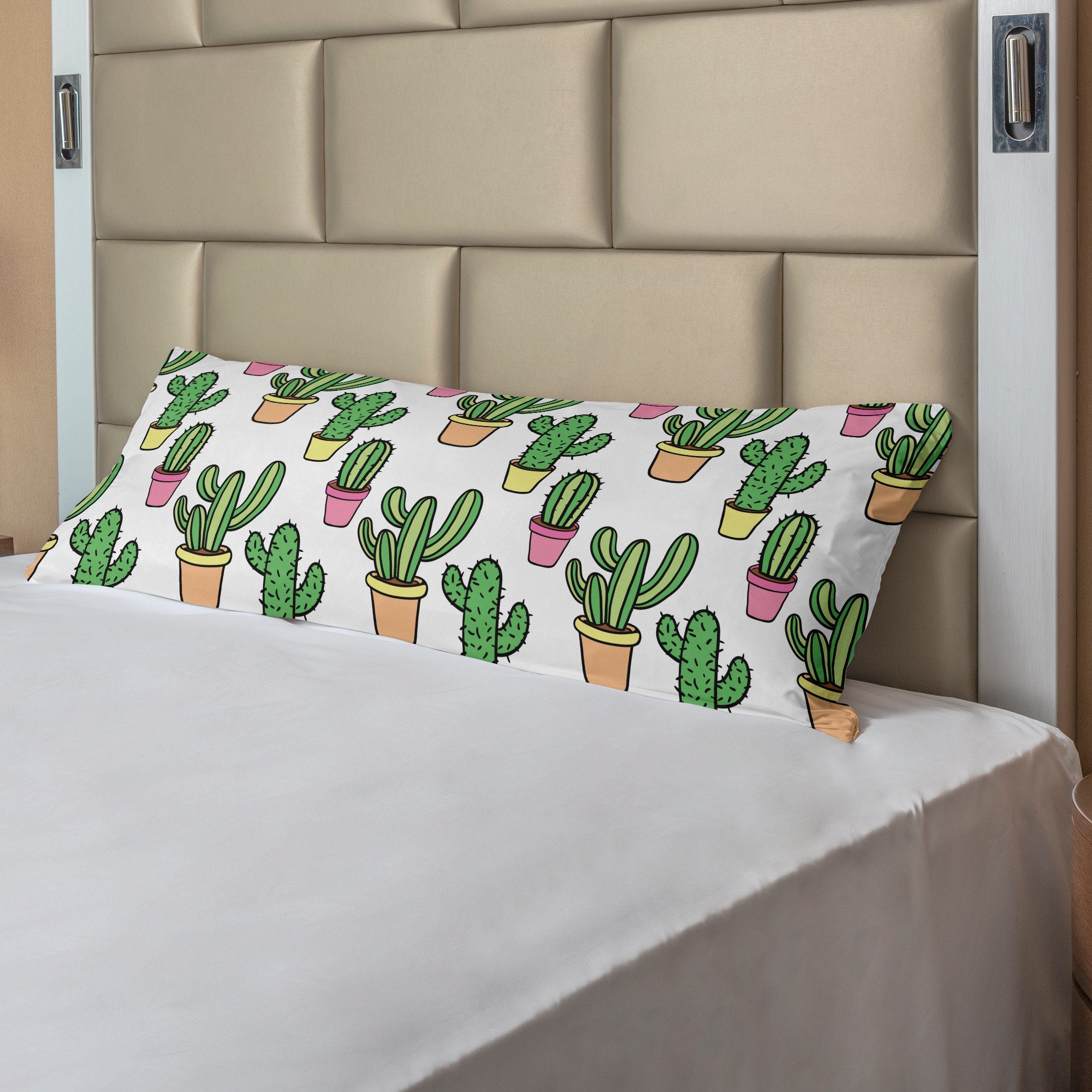 Blumen Langer Kaktus Cartoon Deko-Akzent Seitenschläferkissenbezug Kissenbezug, Abakuhaus,