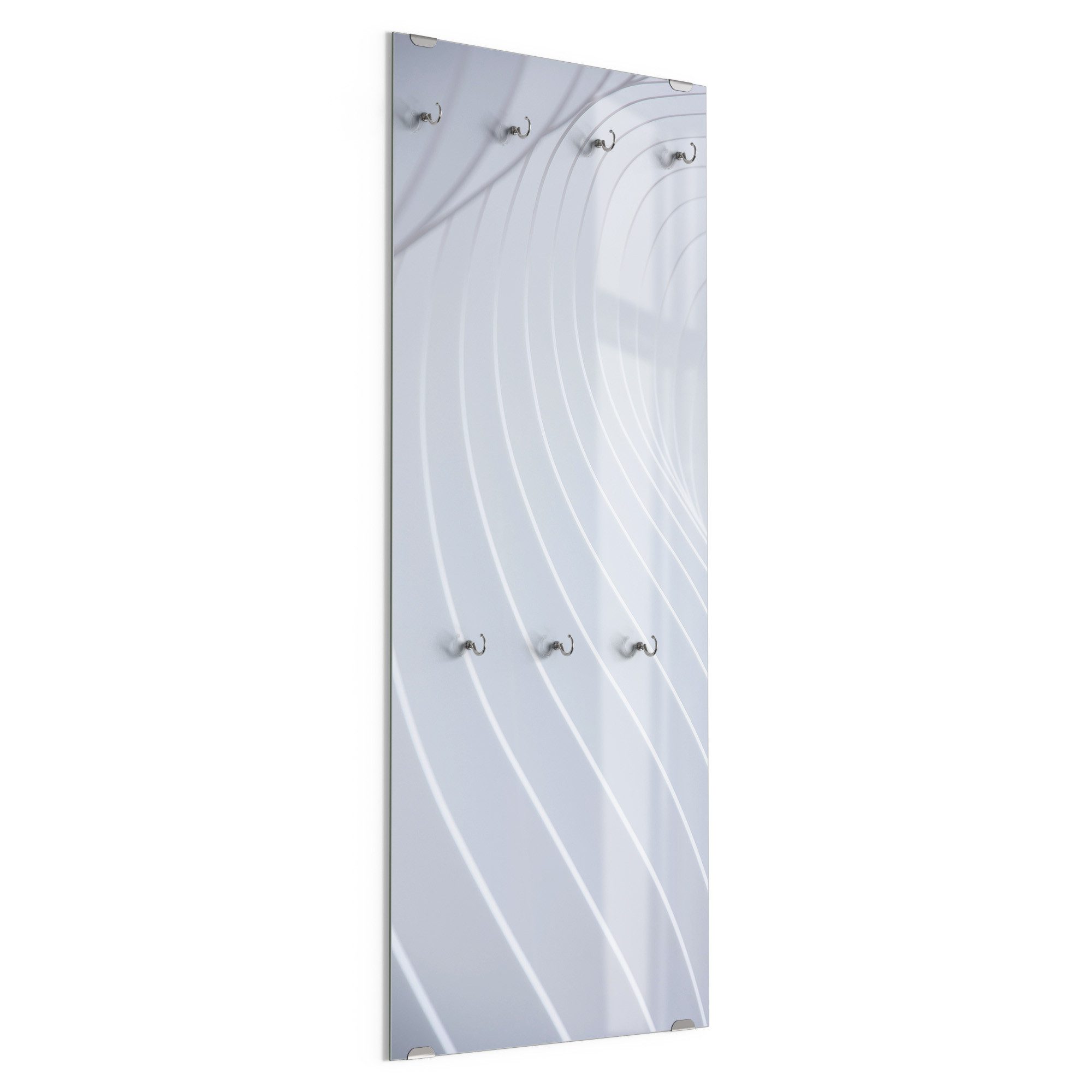 DEQORI Kleiderhaken 'Abstrakte Wellenstruktur', Glas Garderobe hängend Flur Jackenhalter modern Wandgarderobe Haken
