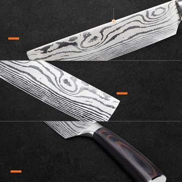 KEENZO Hackmesser Nariki Messer Hackmesser Kochmesser aus hochwertigem Edelstahl