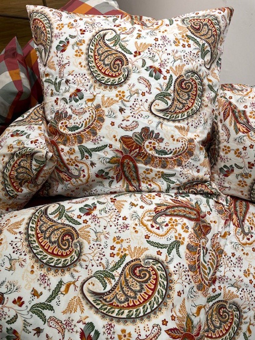 LIVING DREAMS Bettwäsche WOODLAND PAISLEY 100% Baumwolle, Renforcé, Renforcé, 2 teilig, italienischer Flair elegante Paisleys zeitlose Farben