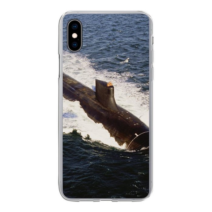MuchoWow Handyhülle Ein U-Boot geht unter Wasser Handyhülle Apple iPhone Xs Max Smartphone-Bumper Print Handy