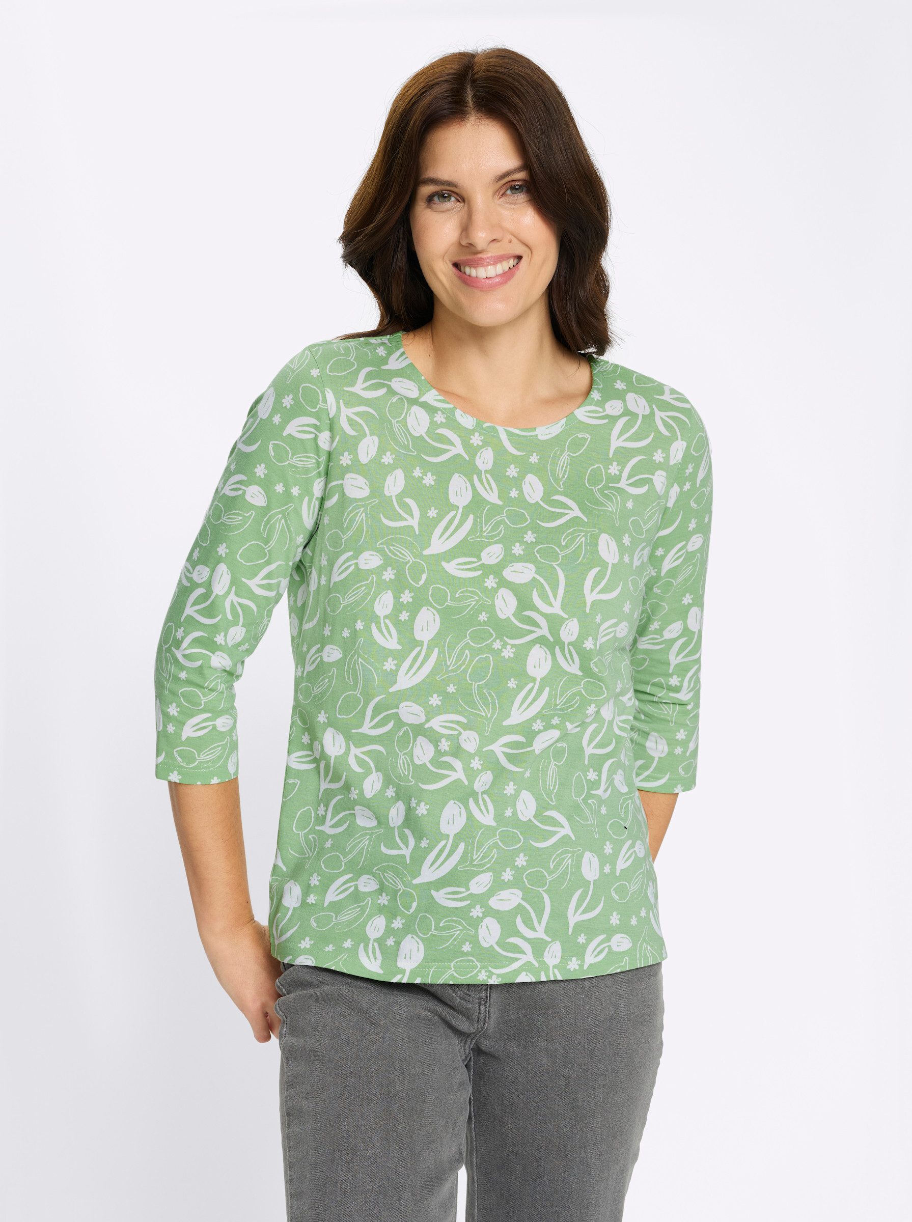 Sieh an! T-Shirt 3/4-Arm-Shirt 3/4-Arm günstig online kaufen