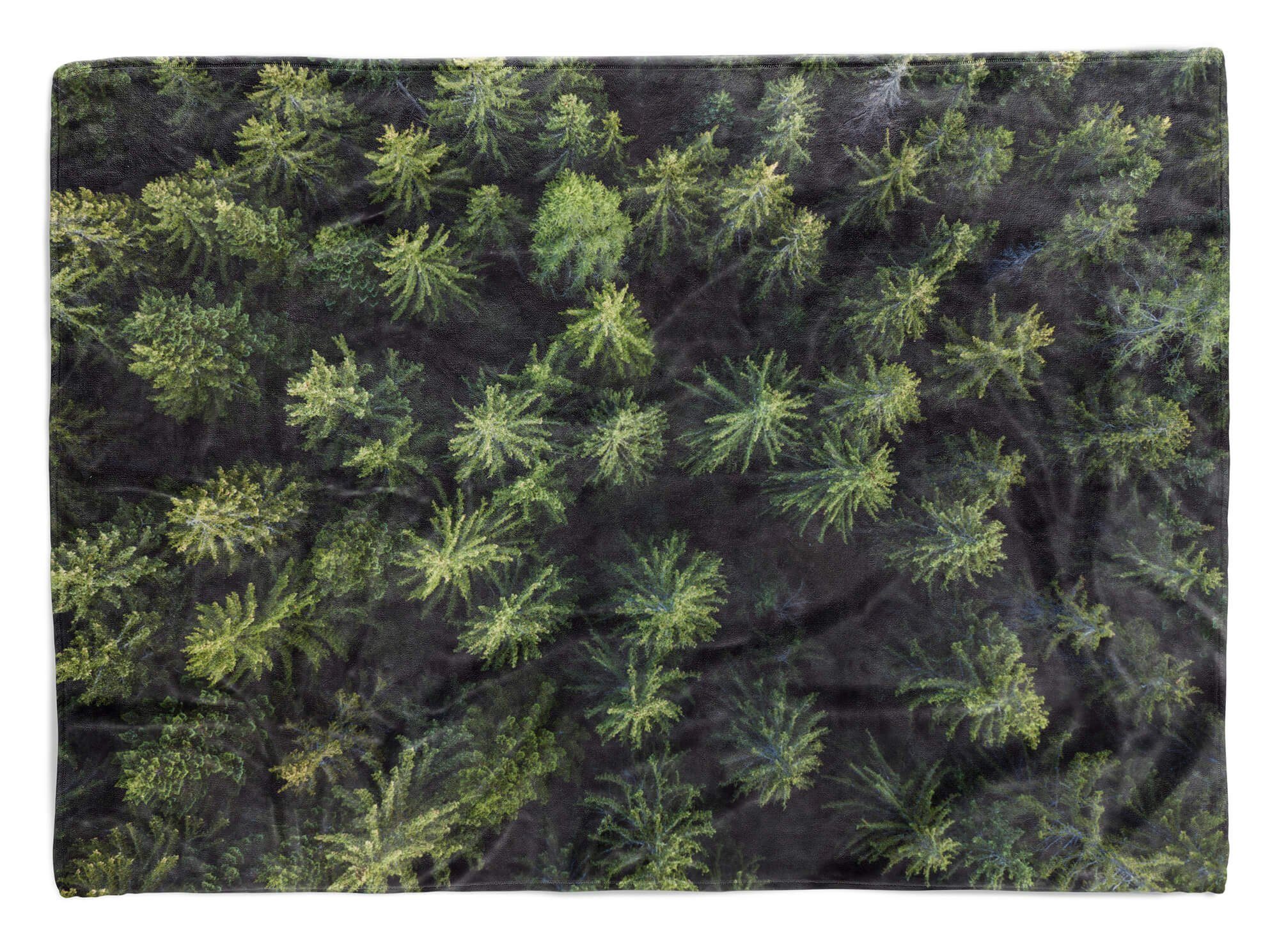 Sinus Art Handtücher Handtuch Strandhandtuch Saunatuch Kuscheldecke mit Fotomotiv Bäume Wald Vogelpe, Baumwolle-Polyester-Mix (1-St), Handtuch