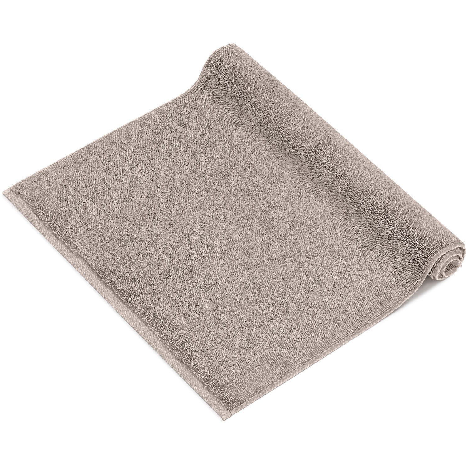 herzbach home Badematte Pura 50x70 cm, Baumwolle, Rechteckig, 1200g/m², Premium-Qualität, 100% Baumwolle, mit Logo Stickerei