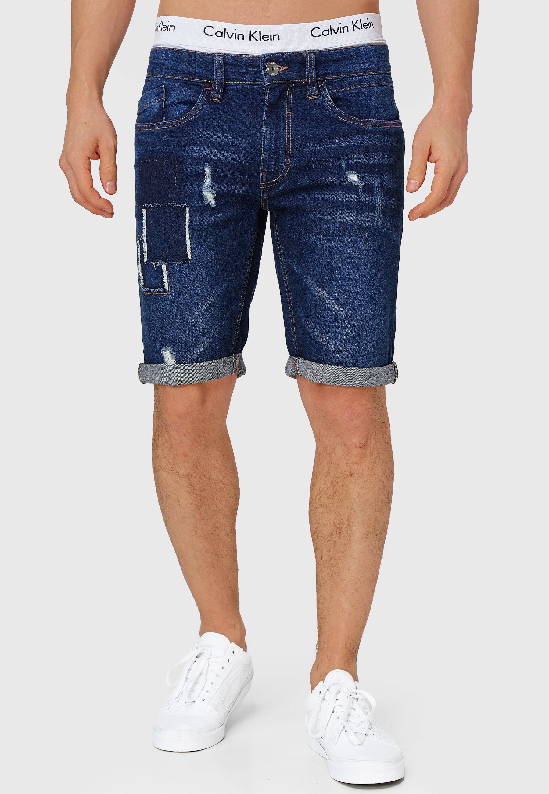 INDICODE Jeansshorts Herren Roberts Jeans Shorts Herrenshorts aus elastischer Baumwoll-Qualität