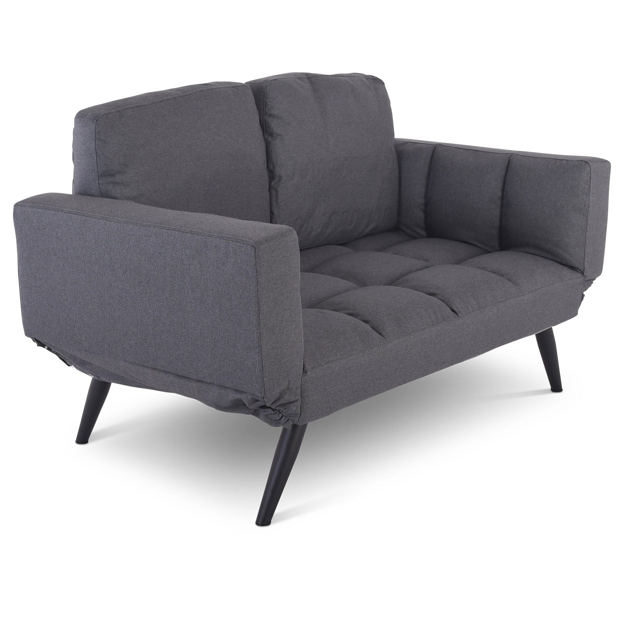 Raburg Schlafsofa 2-Sitzer, klappbare Gästebett-Funktion, Armlehnen, Stoff, Ayla, bequeme Liegefläche: 190 cm breit x 76 cm tief